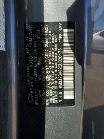 Photo 12 VIN: KM8J23A42GU020475 - HYUNDAI TUCSON SE 