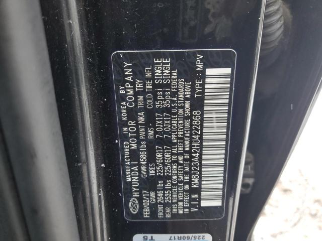 Photo 12 VIN: KM8J23A42HU422868 - HYUNDAI TUCSON 