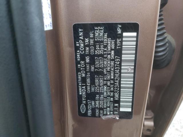 Photo 11 VIN: KM8J23A42HU437497 - HYUNDAI TUCSON SE 