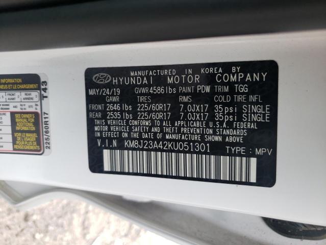 Photo 12 VIN: KM8J23A42KU051301 - HYUNDAI TUCSON 