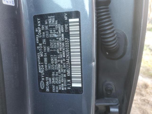 Photo 13 VIN: KM8J23A42KU910337 - HYUNDAI TUCSON SE 