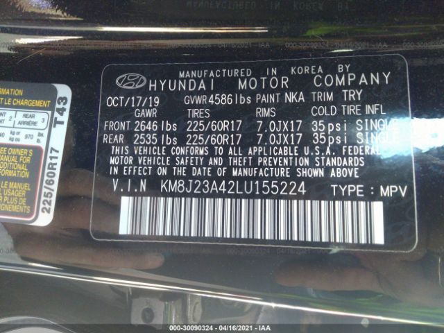 Photo 8 VIN: KM8J23A42LU155224 - HYUNDAI TUCSON 