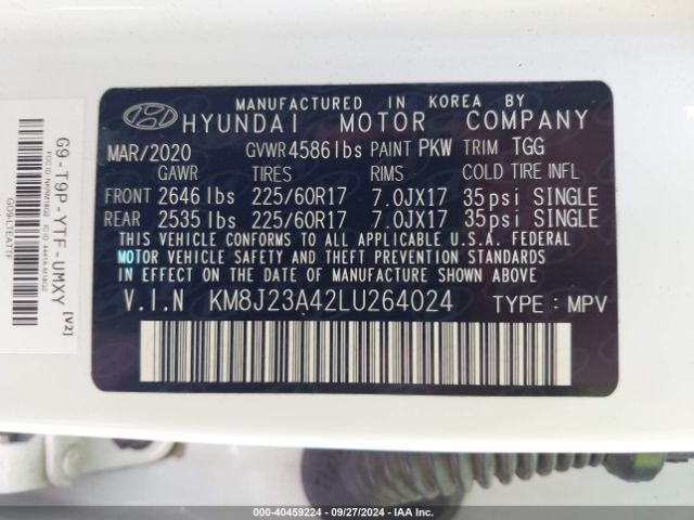 Photo 8 VIN: KM8J23A42LU264024 - HYUNDAI TUCSON 