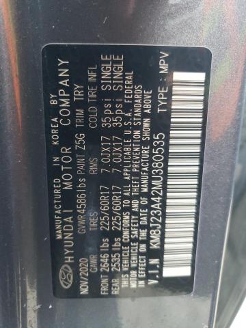 Photo 12 VIN: KM8J23A42MU380535 - HYUNDAI TUCSON SE 