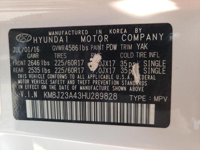 Photo 9 VIN: KM8J23A43HU289828 - HYUNDAI TUCSON SE 