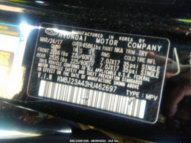 Photo 8 VIN: KM8J23A43HU462697 - HYUNDAI TUCSON 