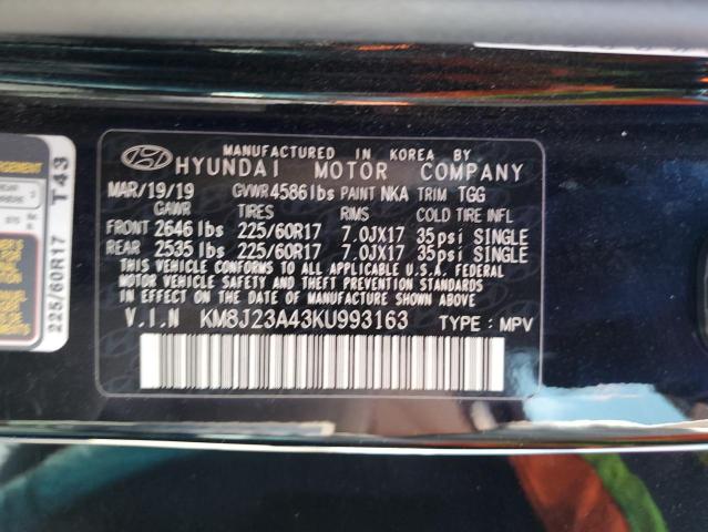 Photo 12 VIN: KM8J23A43KU993163 - HYUNDAI TUCSON 