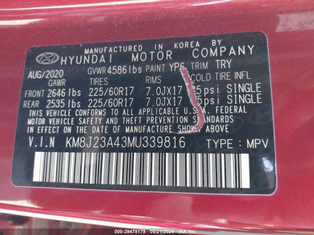 Photo 8 VIN: KM8J23A43MU339816 - HYUNDAI TUCSON 