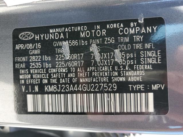 Photo 12 VIN: KM8J23A44GU227529 - HYUNDAI TUCSON 