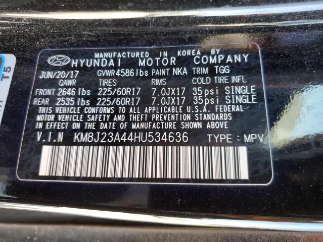 Photo 9 VIN: KM8J23A44HU534636 - HYUNDAI TUCSON SE 