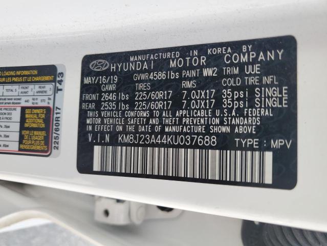 Photo 12 VIN: KM8J23A44KU037688 - HYUNDAI TUCSON SE 