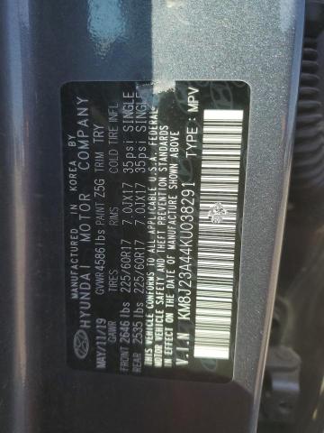 Photo 12 VIN: KM8J23A44KU038291 - HYUNDAI TUCSON SE 