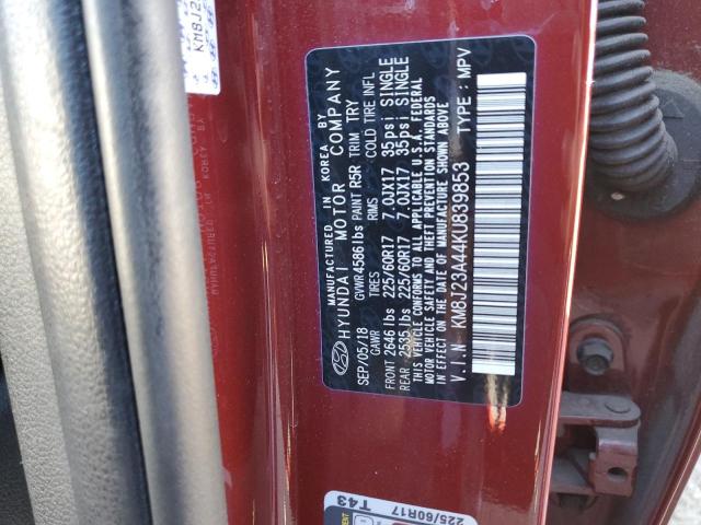 Photo 9 VIN: KM8J23A44KU839853 - HYUNDAI TUCSON SE 