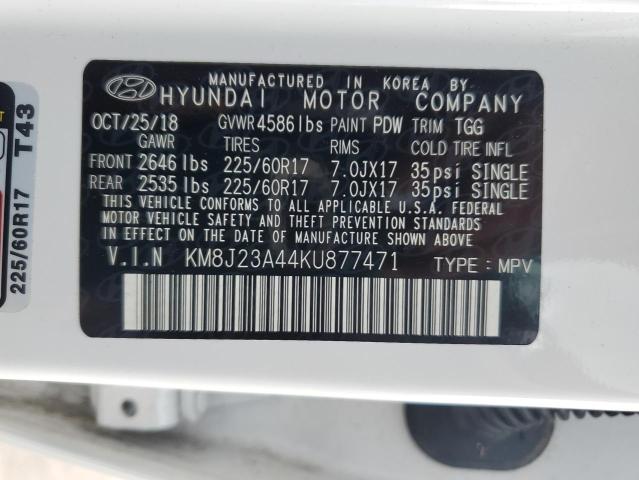 Photo 9 VIN: KM8J23A44KU877471 - HYUNDAI TUCSON SE 