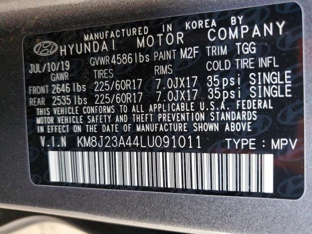 Photo 12 VIN: KM8J23A44LU091011 - HYUNDAI TUCSON 