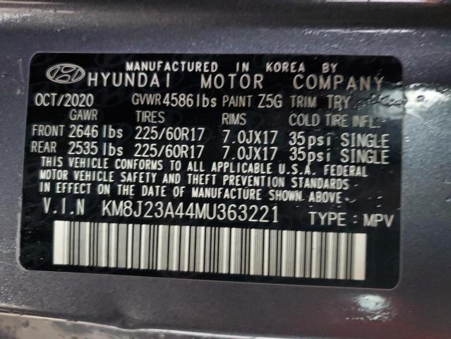 Photo 12 VIN: KM8J23A44MU363221 - HYUNDAI TUCSON SE 