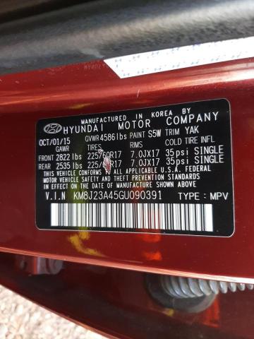 Photo 9 VIN: KM8J23A45GU090391 - HYUNDAI TUCSON SE 