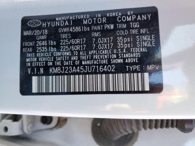 Photo 9 VIN: KM8J23A45JU716402 - HYUNDAI TUCSON SE 