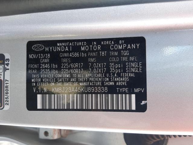 Photo 9 VIN: KM8J23A45KU893338 - HYUNDAI TUCSON SE 