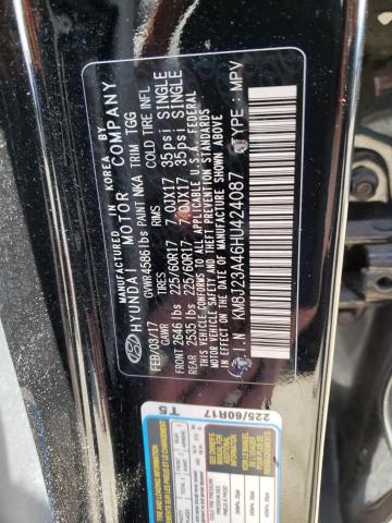 Photo 12 VIN: KM8J23A46HU424087 - HYUNDAI TUCSON SE 