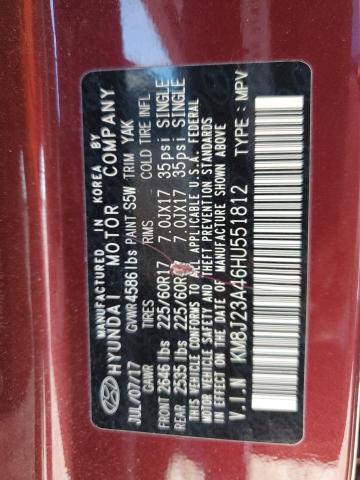 Photo 12 VIN: KM8J23A46HU551812 - HYUNDAI TUCSON SE 