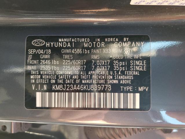 Photo 12 VIN: KM8J23A46KU839773 - HYUNDAI TUCSON 