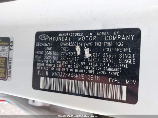 Photo 8 VIN: KM8J23A46KU912916 - HYUNDAI TUCSON 