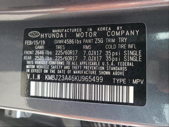 Photo 9 VIN: KM8J23A46KU965499 - HYUNDAI TUCSON SE 