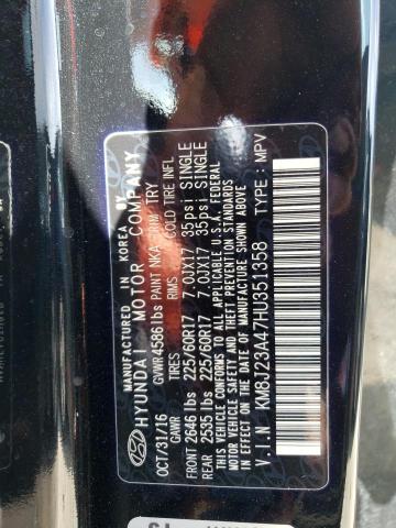 Photo 12 VIN: KM8J23A47HU351358 - HYUNDAI TUCSON SE 