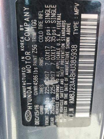 Photo 12 VIN: KM8J23A48HU385938 - HYUNDAI TUCSON SE 