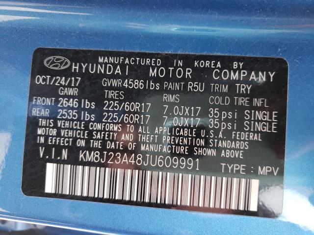 Photo 9 VIN: KM8J23A48JU609991 - HYUNDAI TUCSON SE 