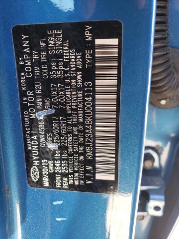 Photo 12 VIN: KM8J23A48KU004113 - HYUNDAI TUCSON SE 