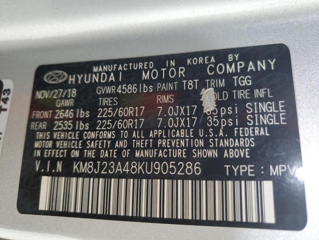 Photo 12 VIN: KM8J23A48KU905286 - HYUNDAI TUCSON SE 