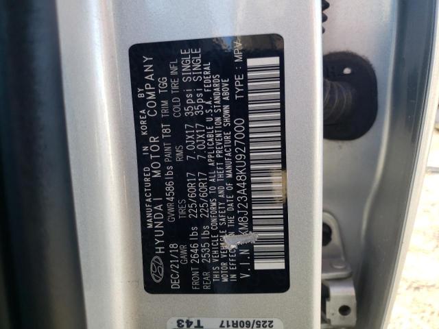 Photo 9 VIN: KM8J23A48KU927000 - HYUNDAI TUCSON SE 