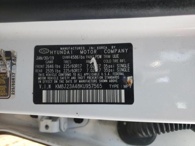 Photo 9 VIN: KM8J23A48KU957565 - HYUNDAI TUCSON SE 