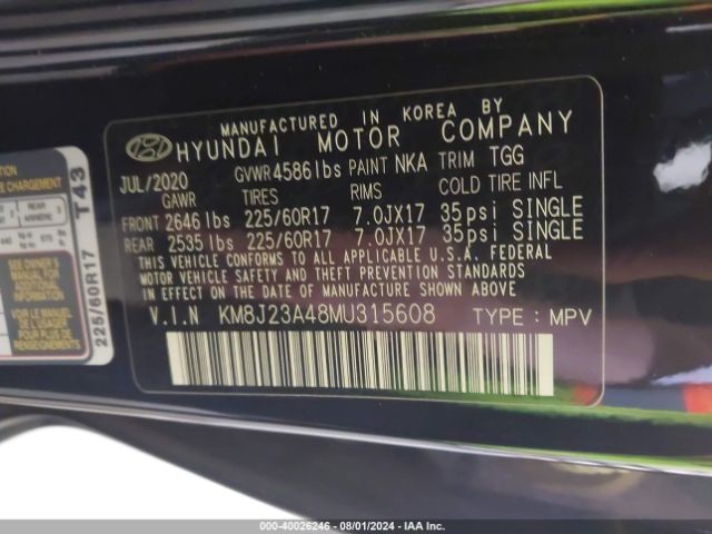 Photo 8 VIN: KM8J23A48MU315608 - HYUNDAI TUCSON 