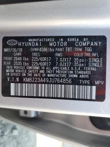 Photo 12 VIN: KM8J23A49JU764856 - HYUNDAI TUCSON SE 