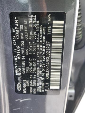 Photo 12 VIN: KM8J23A49KU921237 - HYUNDAI TUCSON 