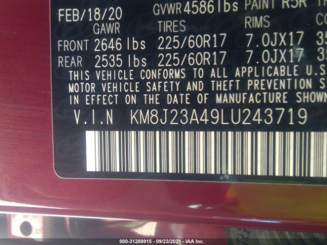 Photo 8 VIN: KM8J23A49LU243719 - HYUNDAI TUCSON 