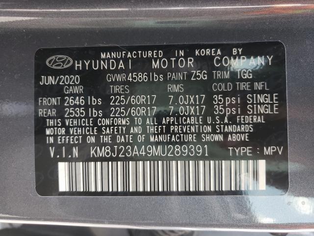 Photo 9 VIN: KM8J23A49MU289391 - HYUNDAI TUCSON SE 