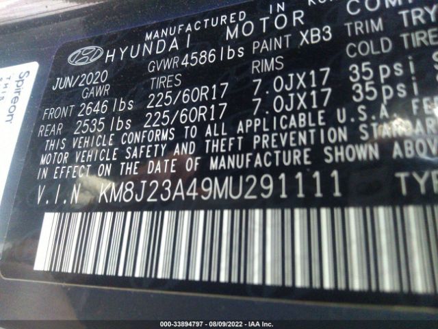 Photo 8 VIN: KM8J23A49MU291111 - HYUNDAI TUCSON 