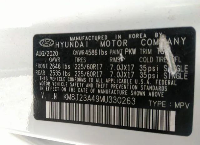 Photo 8 VIN: KM8J23A49MU330263 - HYUNDAI TUCSON 