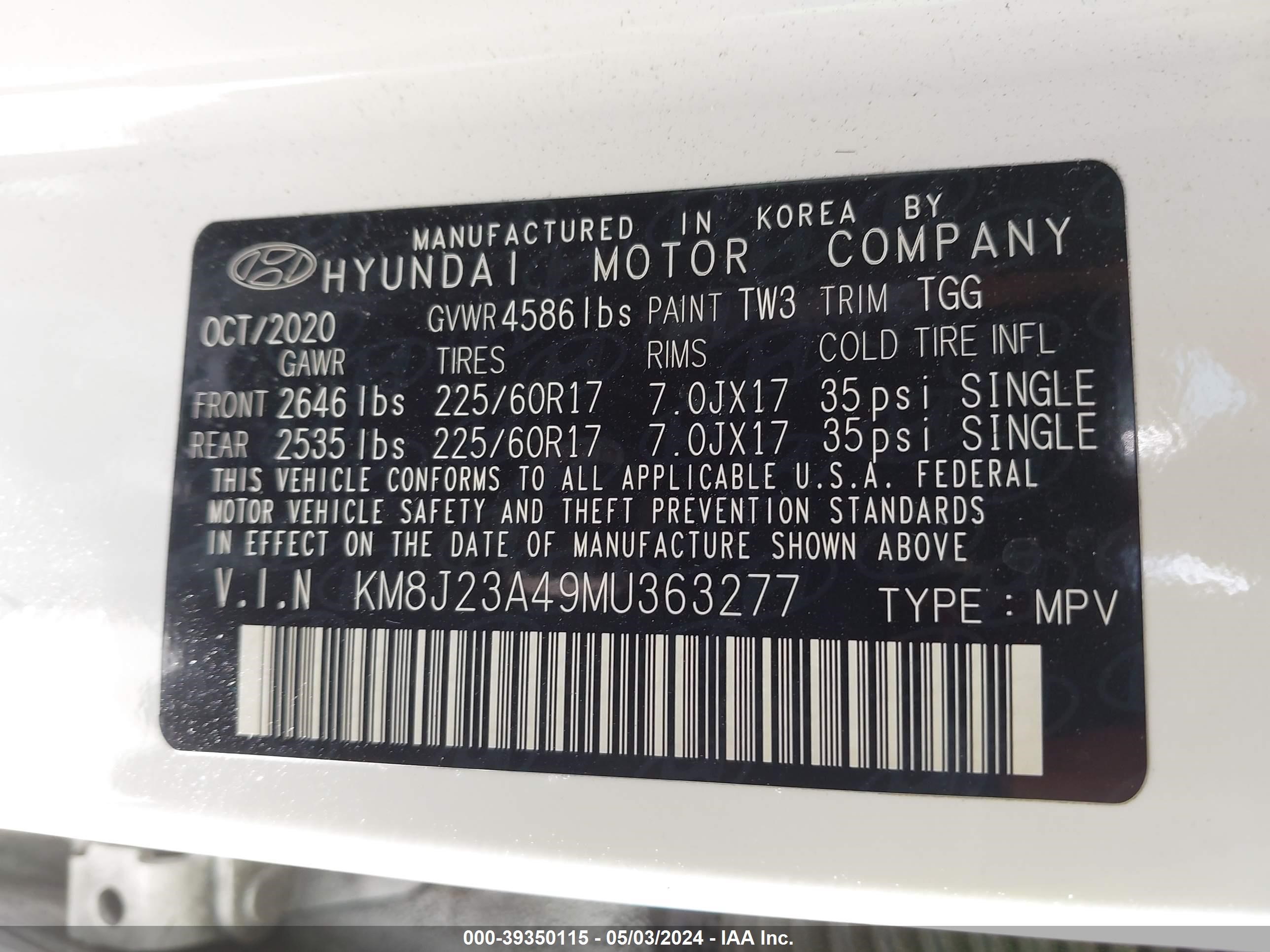 Photo 8 VIN: KM8J23A49MU363277 - HYUNDAI TUCSON 