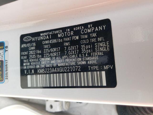 Photo 9 VIN: KM8J23A4XGU221072 - HYUNDAI TUCSON SE 