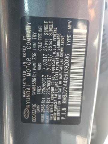 Photo 9 VIN: KM8J23A4XHU392096 - HYUNDAI TUCSON SE 