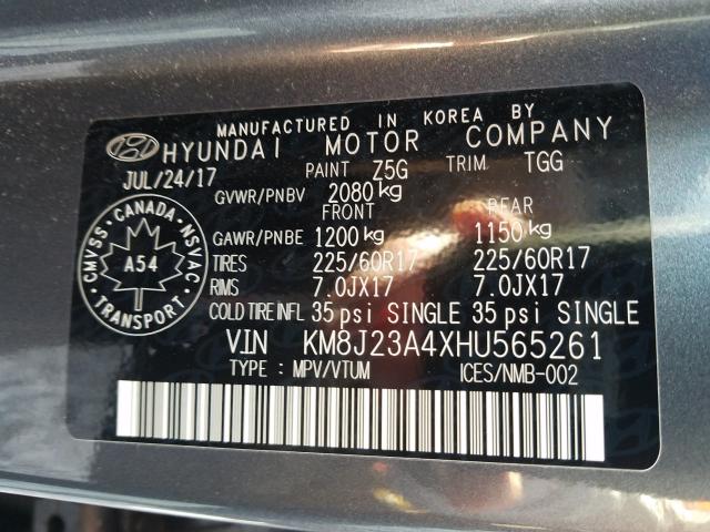 Photo 9 VIN: KM8J23A4XHU565261 - HYUNDAI TUCSON SE 