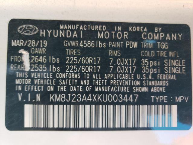 Photo 13 VIN: KM8J23A4XKU003447 - HYUNDAI TUCSON 