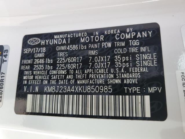 Photo 13 VIN: KM8J23A4XKU850985 - HYUNDAI TUCSON 