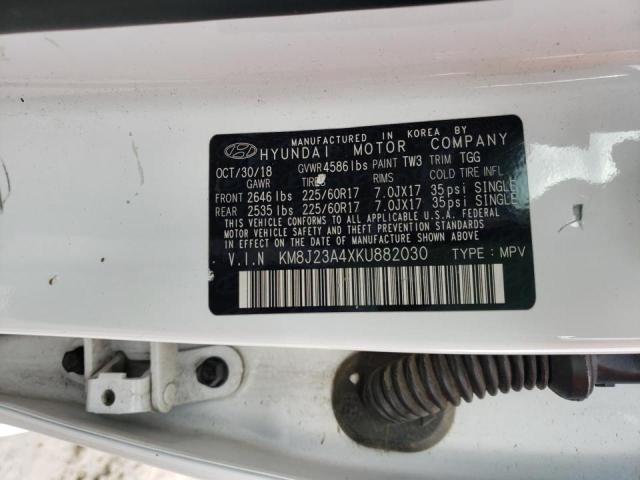 Photo 9 VIN: KM8J23A4XKU882030 - HYUNDAI TUCSON SE 