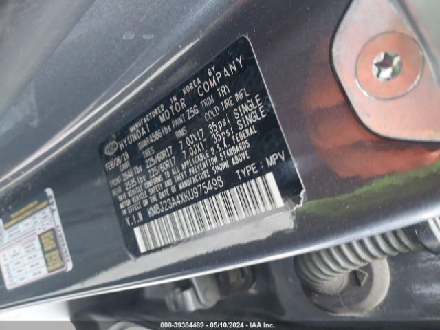 Photo 8 VIN: KM8J23A4XKU975498 - HYUNDAI TUCSON 